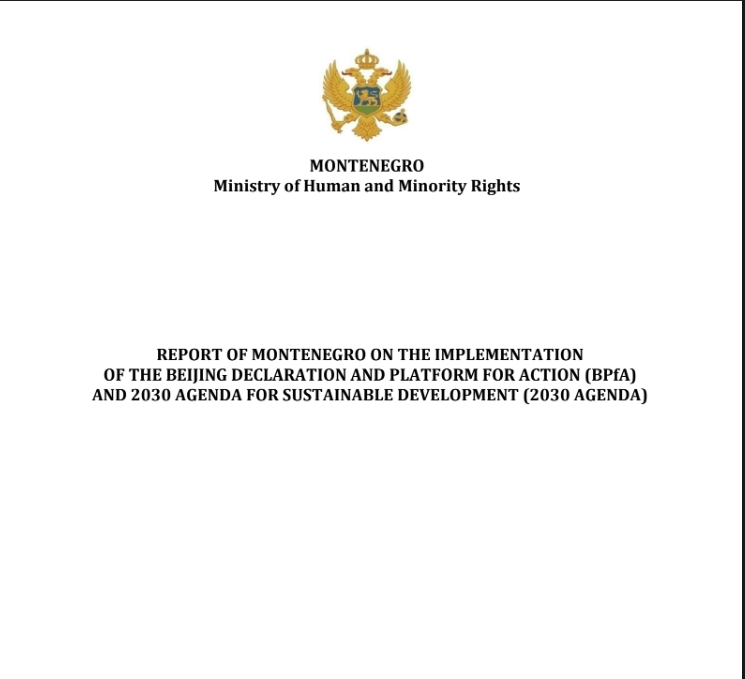 Izvještaj Crne Gore o implementaciji Pekinške deklaracije i Platforme za akciju (BPfA) i Agende za održivi razvoj 2030 (AGENDA 2030)