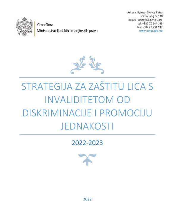 Strategija za zaštitu lica sa invaliditetom od diskriminacije i promociju jednakosti za period 2022-2027